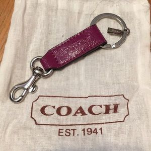 Purple coach key ring